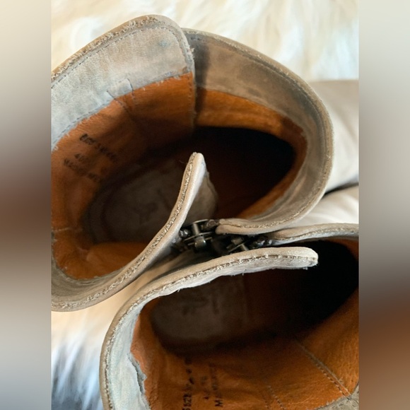 Frye Natalie Double Zipper Grey Boots - Size EU 36 - Picture 9 of 11